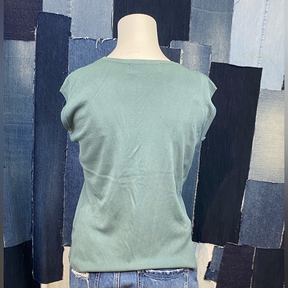 Two Piece Sequenced Top Knit Top & Sweater Beautifully done. Sz L - Picture 6 of 11